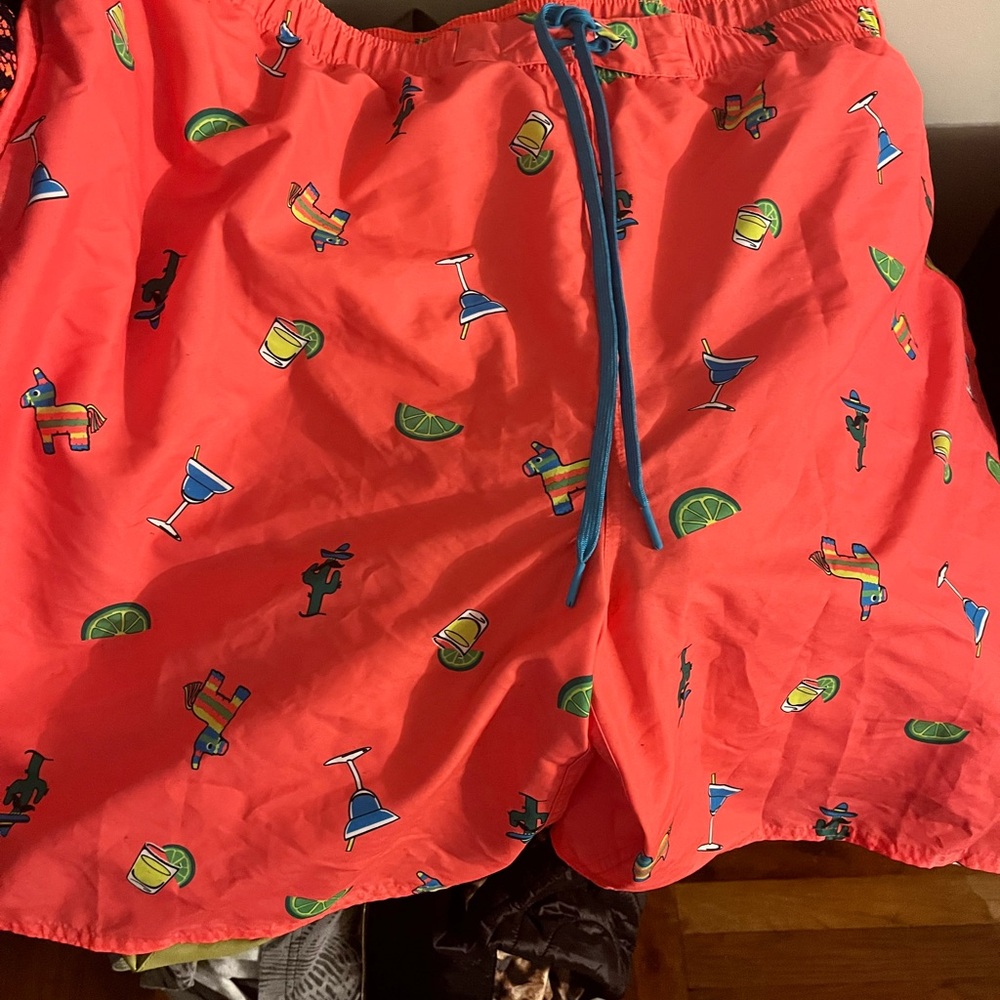 Big Men’s True Nation Swim Shorts with Cocktail Print